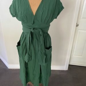 A-line midi cotton dress